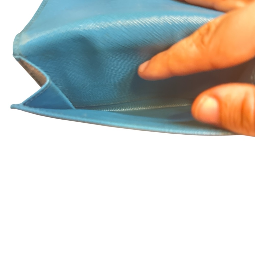 PRADA EUC Turquoise Wallet with Gold Accents - Picture 5 of 7